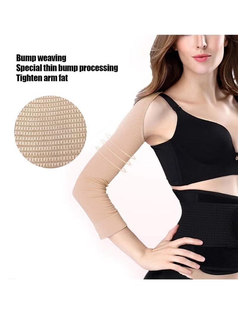 Realfrog Arm Slimming Sleeve Elastic Arm Shoulder Upper Arm Compression Wrap Shaper Tops Back Corrector for Women  - Image 3