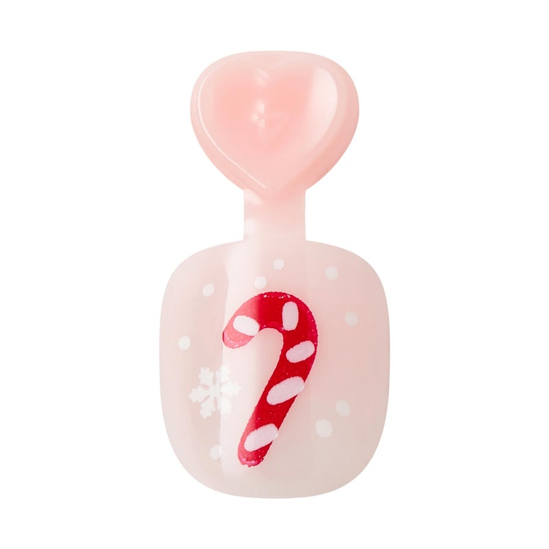 Impress KISS imPRESS MINI Holiday Press On Nails for Kids, â€˜Twinkling Lightsâ€™, Pink, Child Size, Squoval Shaped, Mess-Free, Mom Approved, Non-Toxic, Breakaway Application Tabs, Nail File, 20 Fake Nails - Image 5