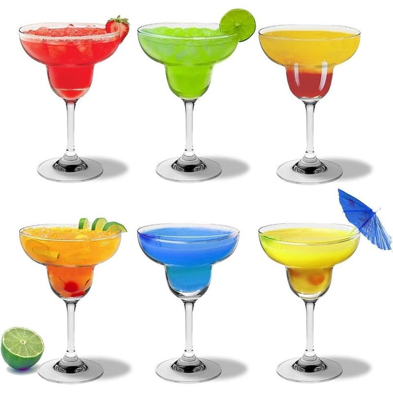 BLISS START 200 ML Crystal Clear Margarita Wine Glass for MultiPurpose use of Red Wine GlassWhite Wine Glass Juice Glass Water Glass for Any Drinking Tableware Glass Set of 6 Pcs - Image 4