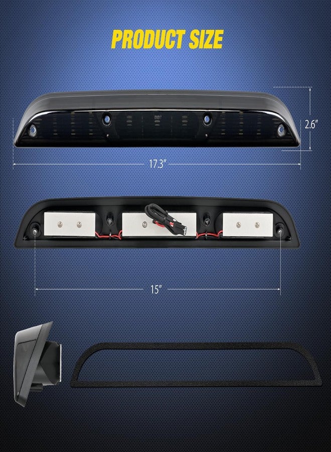 Nilight Third Brake Light Tail High Mount 3rd Stop Cargo Reverse Lights Smoked Lens Compatible with Ford F150 2015 2016 2017 2018 2019 2020 Super Duty F250 F350 2017+ Ranger 2019+ Maverick 2022+ - Image 2
