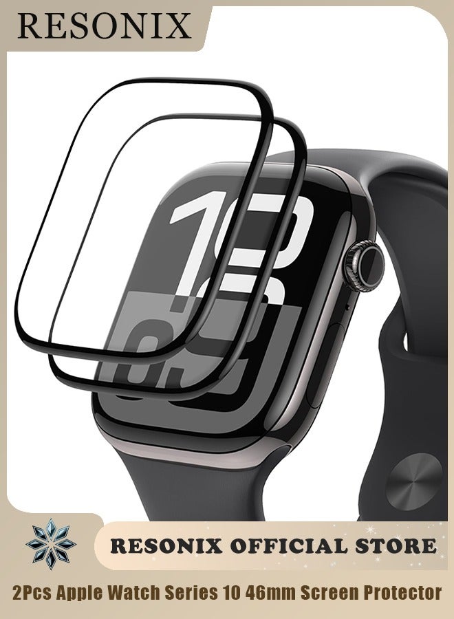 RESONIX Apple Watch Series 10 46mm Screen Protector 2 Pack Premium Clarity Anti-Smudge Scratch Resistant Durable Film Easy Installation Removal for Daily Use - Image 1
