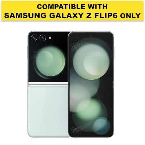 RIGGEAR Shockproof Clear Hybrid Armor Back Cover Case with Airbag Corners Compatible with Samsung Galaxy Z Flip 6 / Z Flip 7 FE (Transparent PC with TPU Bumper) - Image 2