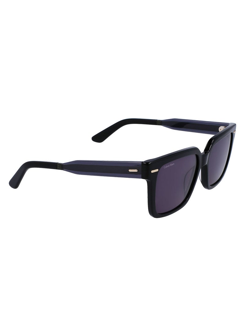 CALVIN KLEIN - Full Rim Acetate Rectangle Calvin Klein Sun Ck22535S 5517 (001) Black - Image 1