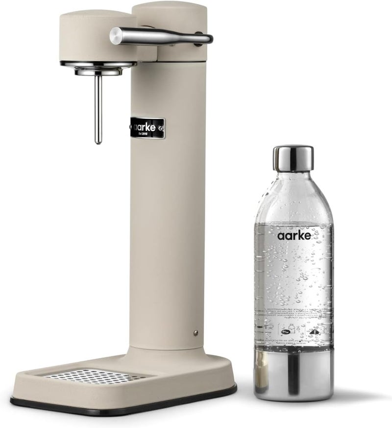 آرك Aarke Carbonator 3، صانع المياه الفوارة مع زجاجتين PET سعة 800 مل، تشطيب بلون الرمل - Image 5
