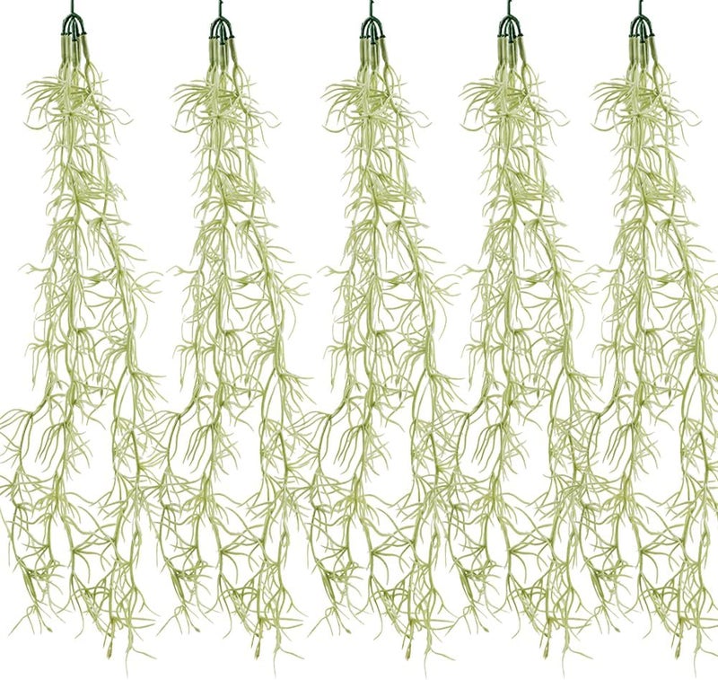 COTSEN 5 Pack Spanish Moss Faux Greenery Moss Fake Vines Moss Hanging Plants for Potted Plants Artificial Hanging Moss Garland Used for Family Indoor and Outdoor Gardens Decoration - Image 1