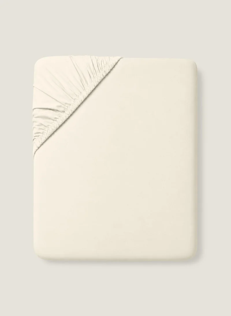 يسكن 500 Thread Count 100% Egyptian Cotton Sateen Fitted Sheet