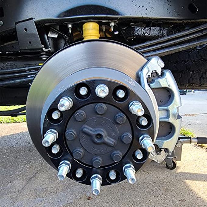 VLAOSCHI Black Forged 8X6.5 Wheel Spacers 1.5 Inch With 14X1.5 Studs Compatible With Chevrolet Gmc 8 Lug 8X165.1 For 1999-2010 Silverado Sierra 2500 3500 Hd | 2014-2021 R-A-M 2500 3500 Pack Of 4 - Image 3