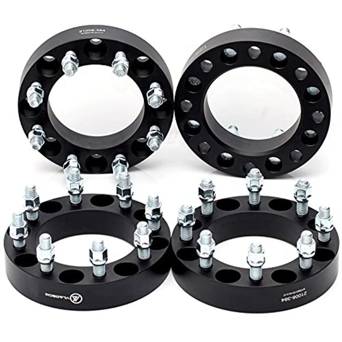 VLAOSCHI Black Forged 8X6.5 Wheel Spacers 1.5 Inch With 14X1.5 Studs Compatible With Chevrolet Gmc 8 Lug 8X165.1 For 1999-2010 Silverado Sierra 2500 3500 Hd | 2014-2021 R-A-M 2500 3500 Pack Of 4 - Image 4