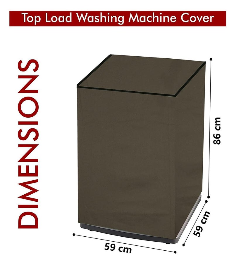 Yellow Weaves Top Load Fully Automatic Washing Machine Cover for 6 kg, 6.5 kg, 7kg, 7.5 kg & 8kg Waterproof & Dust-Proof Top Loading Machine Protective Cover (Dimensions- 59x59x86 cm, Beige) - Image 4