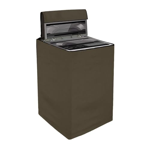 Yellow Weaves Top Load Fully Automatic Washing Machine Cover for 6 kg, 6.5 kg, 7kg, 7.5 kg & 8kg Waterproof & Dust-Proof Top Loading Machine Protective Cover (Dimensions- 59x59x86 cm, Beige) - Image 1
