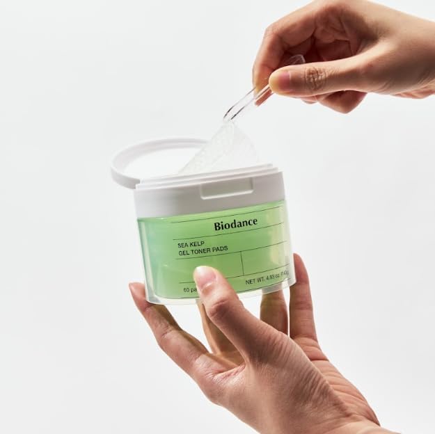 Biodance Sea Kelp Gel Toner Pads Calming Toner Pads for Sensitive Skin Oil Sebum Control Refreshing Blemish Care PreSoaked Pads Korean Skin Care493 floz140g60Pads - Image 3