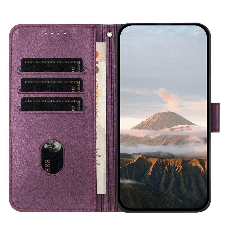 erorex For Itel A90 Triangle Pattern Buckle Clasp Leather Phone Case(Dark Purple) - Image 3