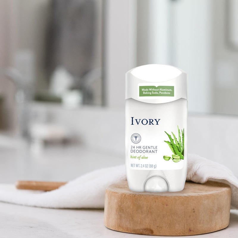 Ivory Aluminum Free Deodorant, Hint of Coconut, 24hr Gentle Deodorant, Dermatologist Tested, Baking Soda Free, Paraben Free, 2.4oz (Pack of 6) - Image 3