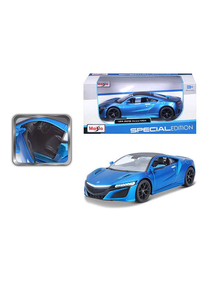 Maisto 1:24 2018 Acura NSX Matte Flat Light Blue Officially Licensed Scaled Replicas of Collectible Diecast Metal Models with Exquisite Interior & Exterior Detailing for All Ages - Image 1