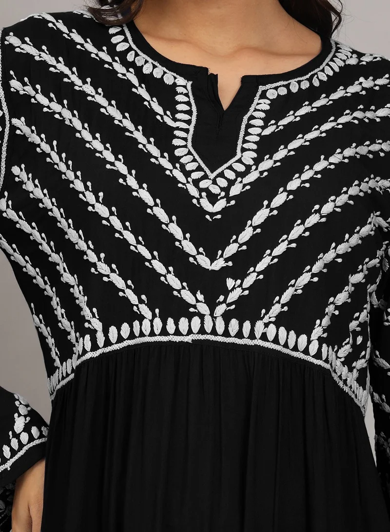 Alaya Hand Embroidered Chikankari Modal Jalabiya-AL4015
