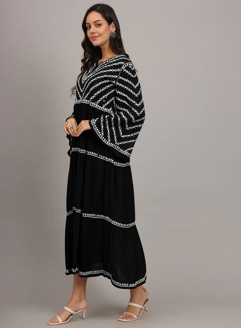 Alaya Hand Embroidered Chikankari Modal Jalabiya-AL4015