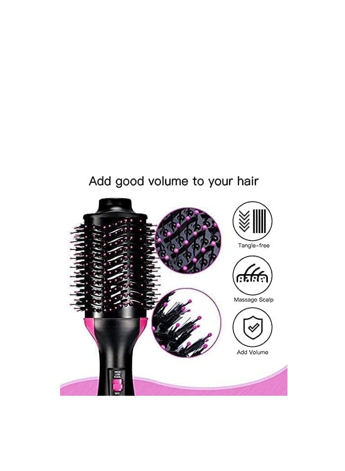 One Step Brush Design Hair Dryer and Styler Black/Pink lightweight & Salon-quality Results - Image 4