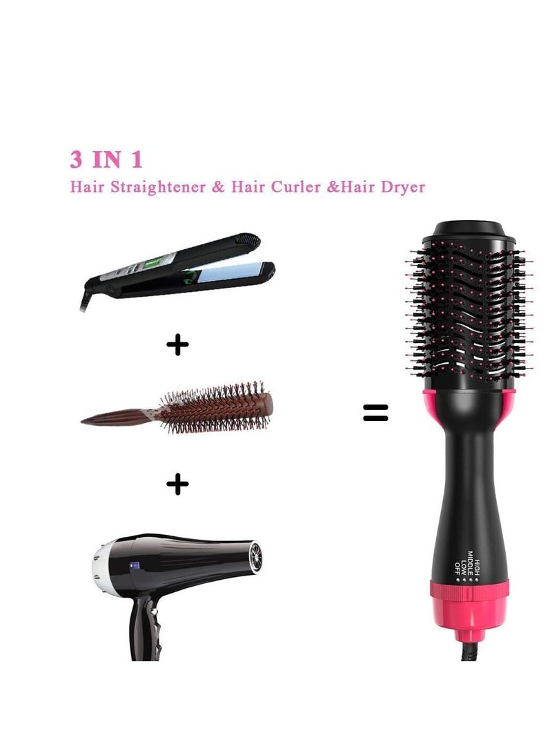 One Step Brush Design Hair Dryer and Styler Black/Pink lightweight & Salon-quality Results - Image 5