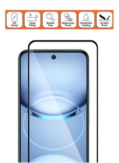 NAFCO For Tecno Spark 30 5G - [2 Pack] Tempered Glass Screen Protector - Delicate Touch , Higher Transparency , Easy to Install ,Anti-scratch and Bubble-free Screen Protector - Black  - Image 2