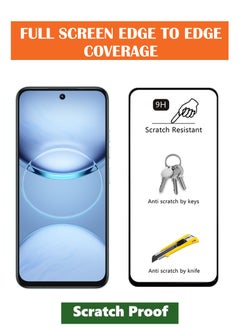 NAFCO For Tecno Spark 30 5G - [2 Pack] Tempered Glass Screen Protector - Delicate Touch , Higher Transparency , Easy to Install ,Anti-scratch and Bubble-free Screen Protector - Black  - Image 4