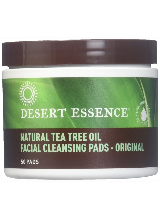DESERT ESSENCE Facial Cleansing Pads - Tea Tree Oil, 50 pads 2-pack  - Image 1