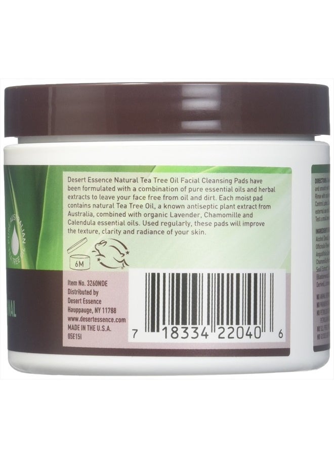 DESERT ESSENCE Facial Cleansing Pads - Tea Tree Oil, 50 pads 2-pack  - Image 2