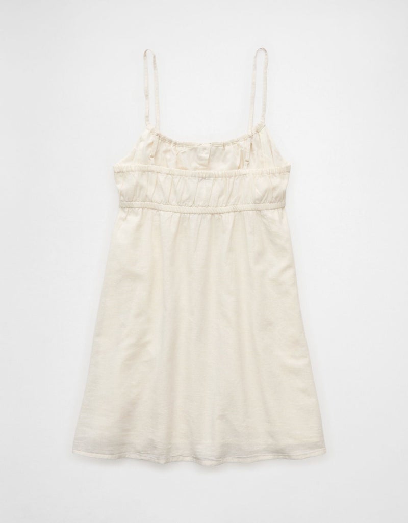American Eagle AE Button-Up Lace Insert Mini Dress - Image 2