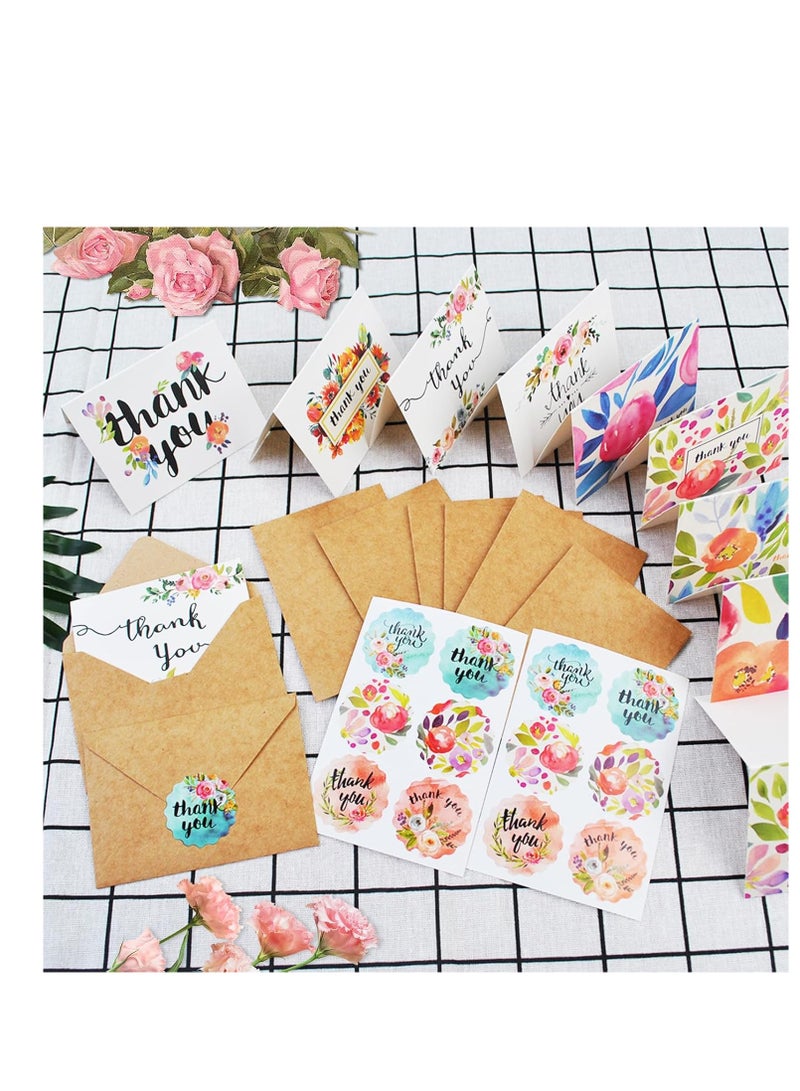 SYOSI Thank You Cards Bulk with Kraft Envelopes and Stickers, 4x6 In Professional Looking | Suitable for Baby Shower, Wedding, Small Business, Graduation, Bridal Shower, 24 Pack with 36PCS Stickers - Image 4