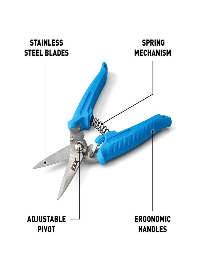 OX Tools Pro 7 inch Industrial Tin Snips Cutting Tool - 7" Professional Grade Stainless Steel Snipper with Comfort Grip - Snips Cutters for Sheet Metal - Cable Cutter Hand Tools OX-P233101 - Image 2