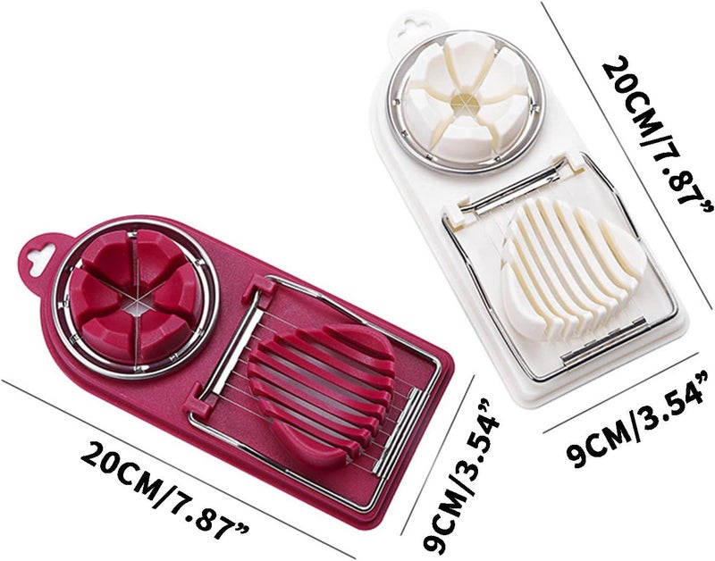 comfrt Egg Slicer for Hard Boiled Eggs, Multifunctional 2-in-1 Boiled Egg with Stainless Steel Cutting Wire, Egg Chopper/Divider/Dicer/Cutter, Piercing/Garnishing/Slicing Kitchen Cooking - Image 4
