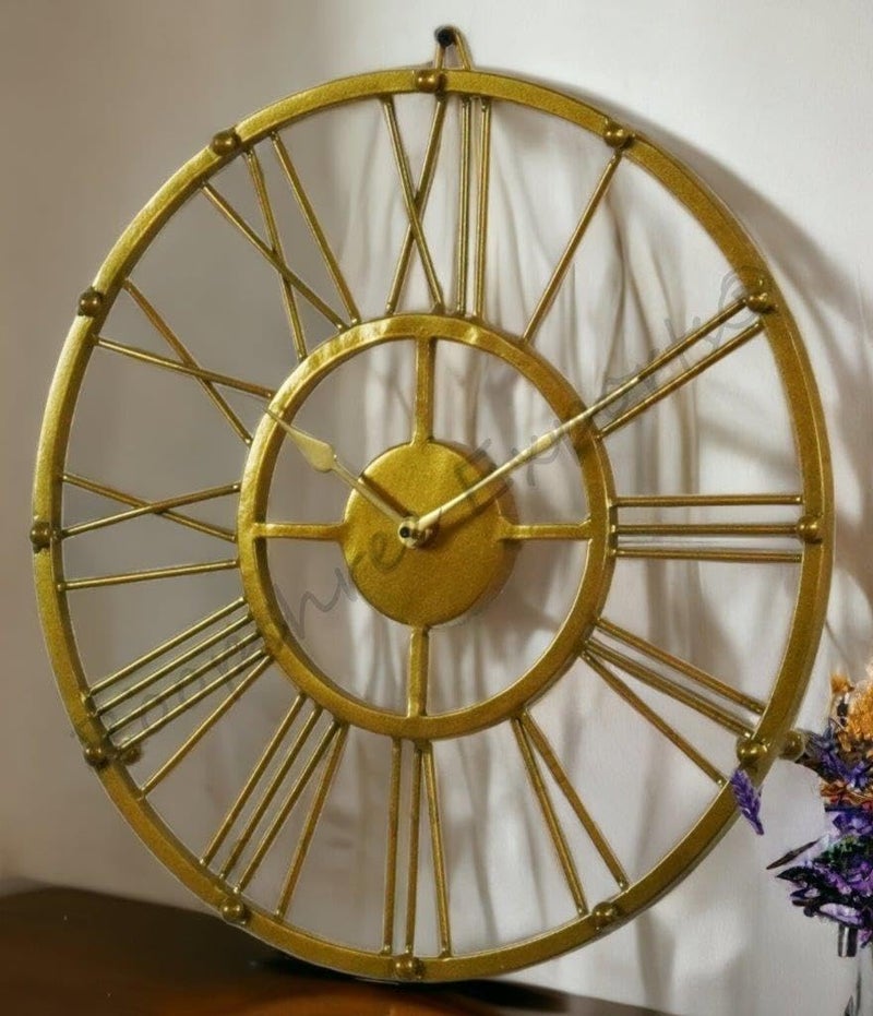 Vintage Clock Iron Wall Clock Handcrafted for Living Room Home Office Decor/VC-90621-15 - Image 4