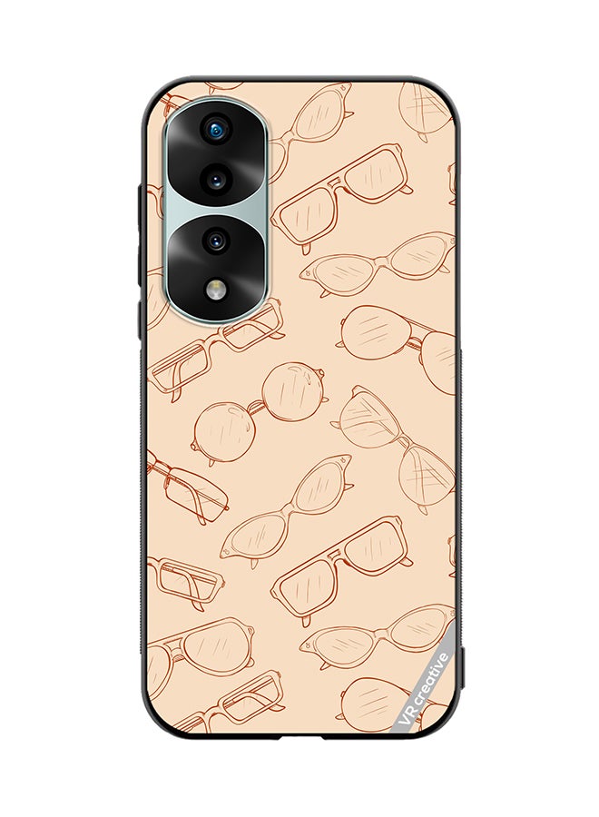 VR CREATIVE Protective Case Cover For Honor 70 Pro Sketch Eyeglasses Design Multicolour - Image 1