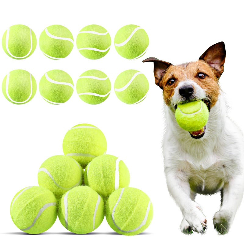 Hanaive 20 Pieces Dog Tennis Balls 2 Inch Mini Tennis Balls for Small Dog Pet Fetching Toy Rubber Felt Training Toys for Puppy Pet Playing Exercise and PracticeYellow - Image 2