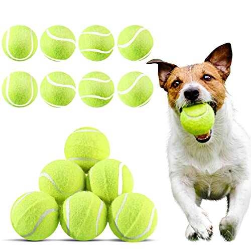 Hanaive 20 Pieces Dog Tennis Balls 2 Inch Mini Tennis Balls for Small Dog Pet Fetching Toy Rubber Felt Training Toys for Puppy Pet Playing Exercise and PracticeYellow - Image 1