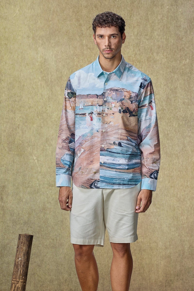 SNITCH Yacht Club Luxe Seascape Print Shirt - Image 4