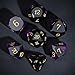UDIXI 7Piece Glass Dice Set DD MultiFaceted DiamondCut Glass DND Dice for RPG Tabletop Games Purple - Image 2