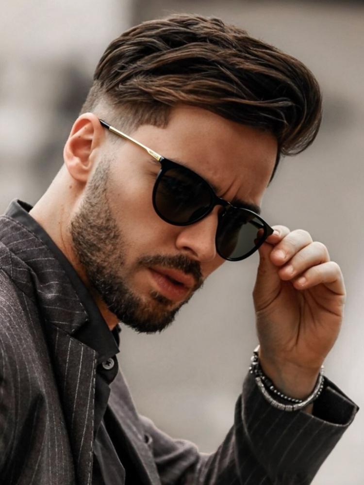 Police RB Men's Cycling Glasses Pilot Lens Sunglasses UV Lenses with Black Frames Grey Lenses - Image 3