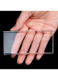 Luzen 2Pcs Professional Eyelash Extension Adhesive Glue Pallet Crystal Glass Eye Lash Base Pad Tray Stand Holder For Fake Eyelashes Extension Makeup Cosmetic Nail Palette Tool Octagon And Rectangle  - Image 5
