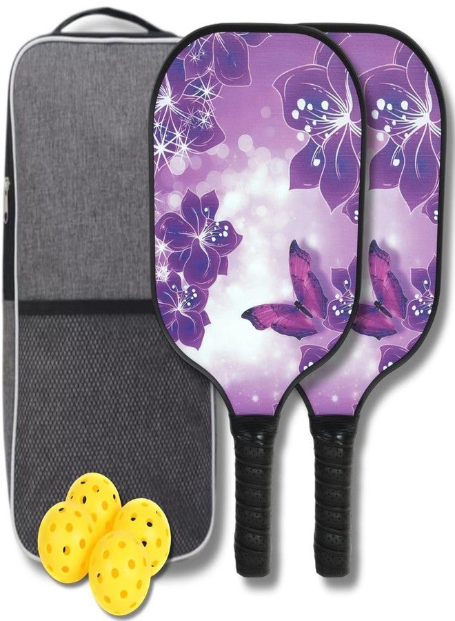 KNK Pickleball Paddle Set - Includes 2 Carbon Fiber Paddles, 4 Outdoor Balls with 40 Holes, and Protective Cover Bag - Image 1