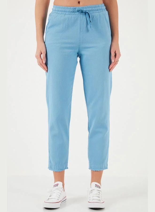 ليلا بنطلون نسائي ليلا قطن خصر عادي مقاس عادي أرجل مستقيمة