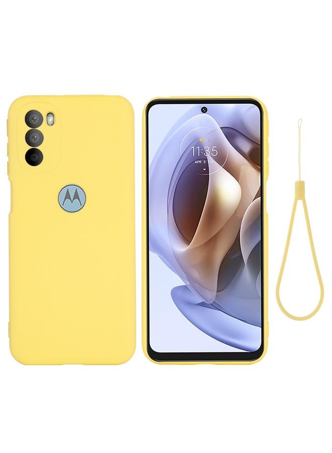 اس-توب جراب لهاتف Motorola Moto G51 5G مصنوع من السيليكون السائل بلون نقي ومقاوم للصدمات بتغطية كاملة - Image 1