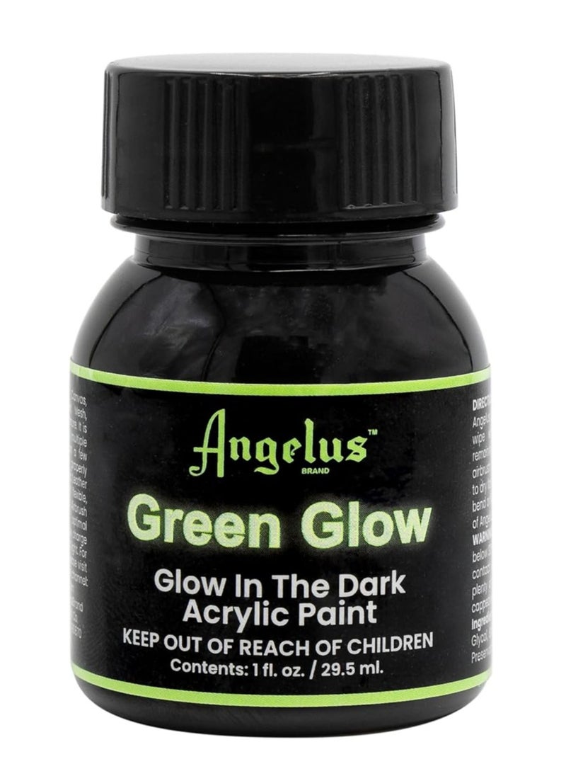 Angelus - Angelus Glow Green Glow In The Dark Acrylic Paint 1oz - Image 1