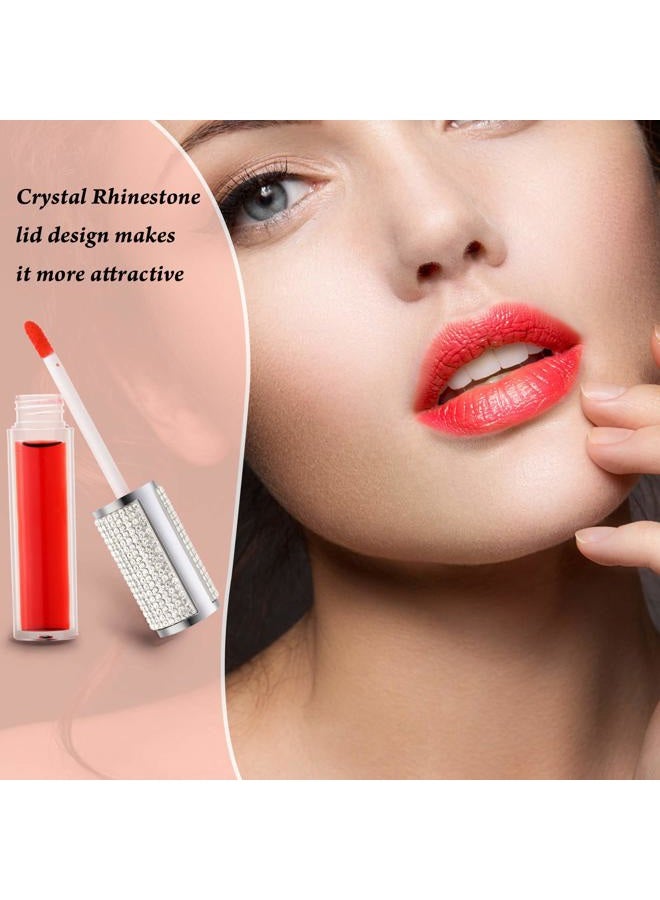 Patelai 12 Pcs 5 ml Rhinestone Lip Gloss Tubes Crystal Lip Balm Tubes for Empty Bottles Refillable Rhinestone Container Plastic Cosmetic Bottles - Image 4