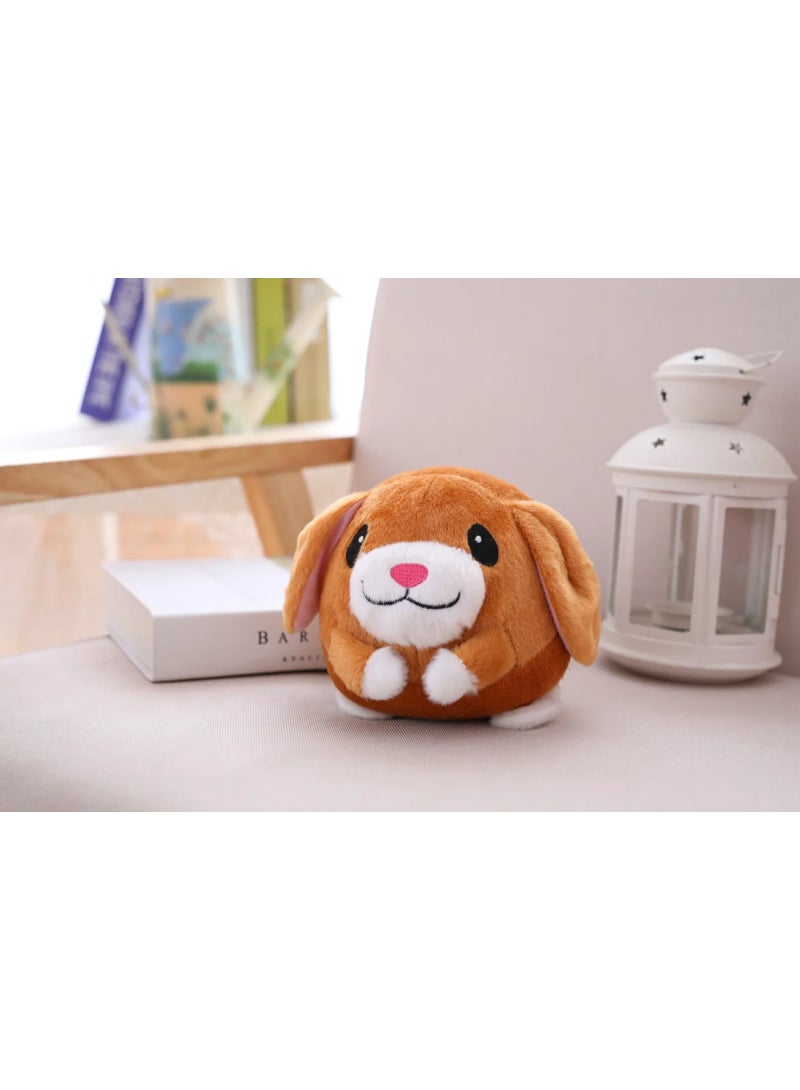 AROAQ Electrical Plush Dog Toy Bouncing Talking Ball Baby Singing Beating Birthday Gift For Kids Brown - Image 2