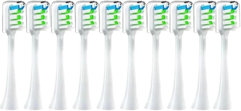 10 قطعة رؤوس فرشاة بيضاء بديلة متوافقة مع فرشاة الأسنان الكهربائية SOOCAS X3 X5 V1 X3U - Image 2