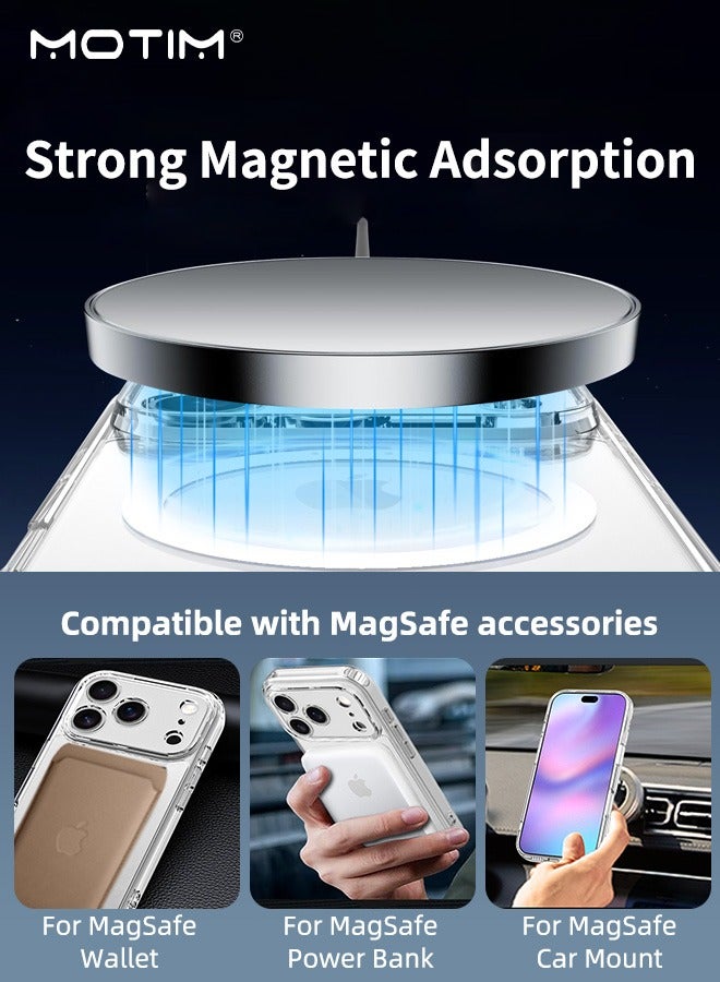 Motim iPhone 17 Pro Max Clear Magnetic Case, Slim Scratch Resistant Anti-Drop iPhone 17 Pro Max Cover with MagSafe, Shockproof Protective Phone Case for iPhone 17 Pro Max - Image 2