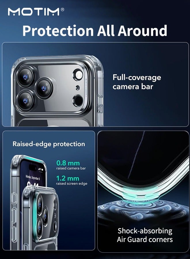 Motim iPhone 17 Pro Max Clear Magnetic Case, Slim Scratch Resistant Anti-Drop iPhone 17 Pro Max Cover with MagSafe, Shockproof Protective Phone Case for iPhone 17 Pro Max - Image 3