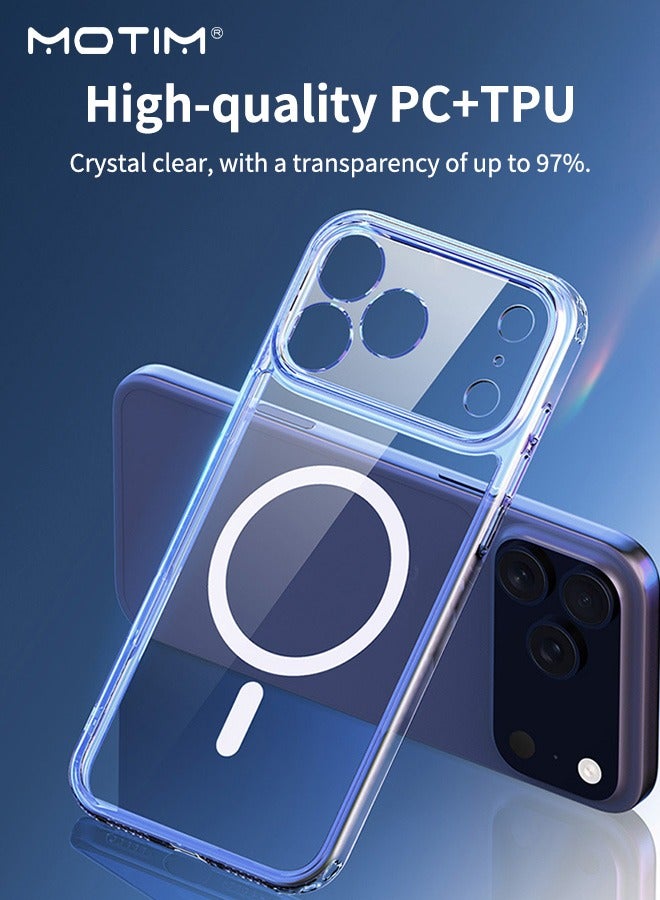 Motim iPhone 17 Pro Max Clear Magnetic Case, Slim Scratch Resistant Anti-Drop iPhone 17 Pro Max Cover with MagSafe, Shockproof Protective Phone Case for iPhone 17 Pro Max - Image 4