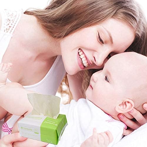 careboree 400 Count Careboree Unbleached Dry Baby Wipes Unscented MultiPurpose Cotton Tissue Small Size - Image 5