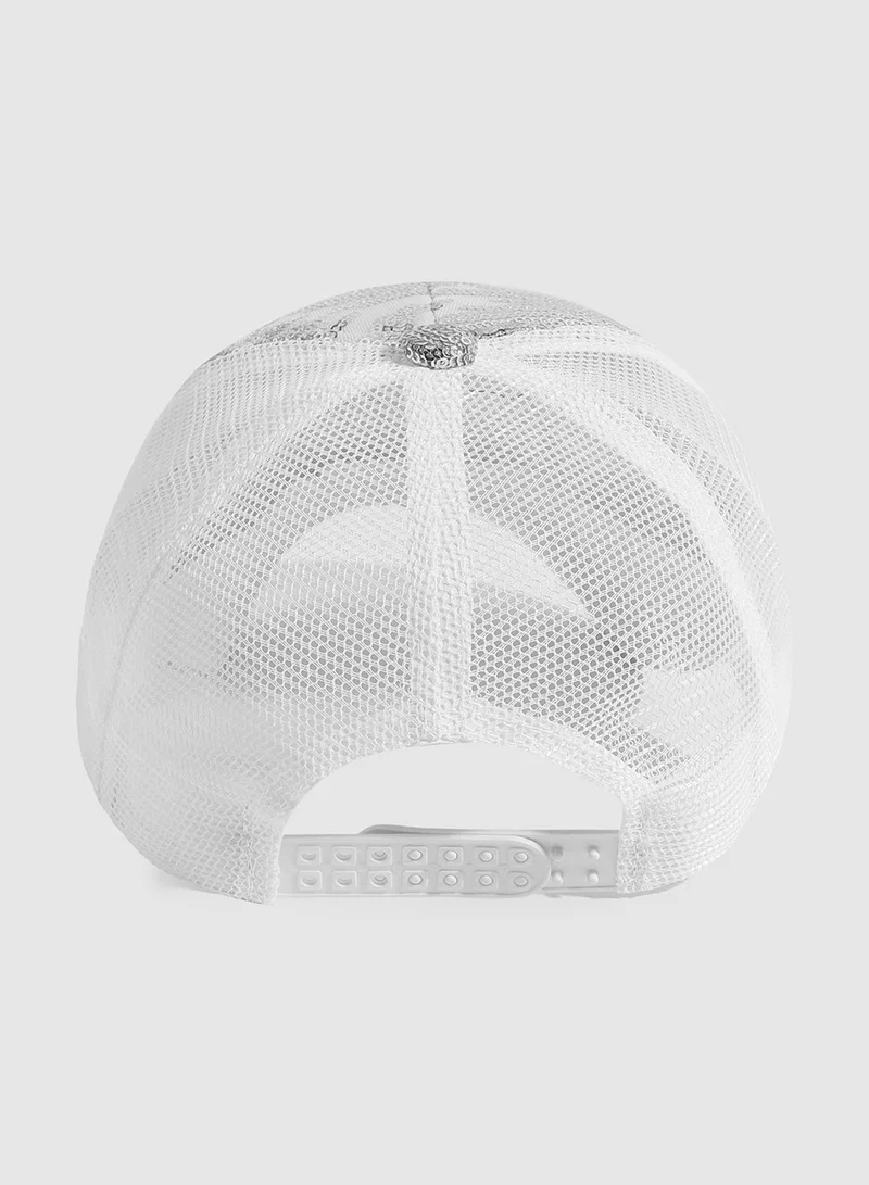 Haute Sauce  Abstract Sequin Baseball Cap - White for Women | Best Price UAE